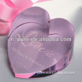 Pink Crystal Heart Paperweight